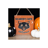 Scaredy Cats Welcome Vintage Hanging Sign: 4 - Signs & Plaques By Gift Moments