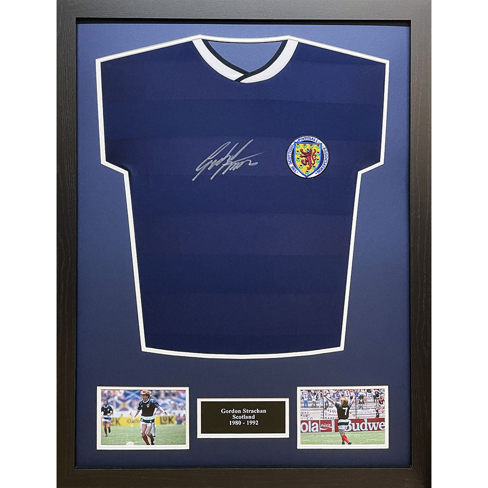 Scottish FA 1986 Strachan Signed Shirt (Framed): 1 - Signed Memorabilia By Scotland