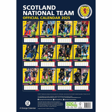 Scottish FA A3 Wall Calendar 2025: 3 - Calendars & Planners By Scotland
