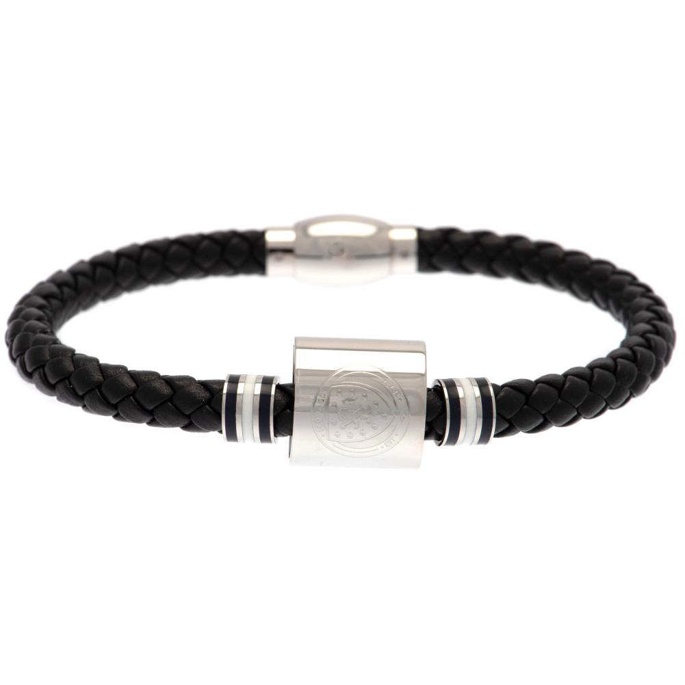 Scottish FA Colour Ring Leather Bracelet: 2 - Jewellery By Scotland