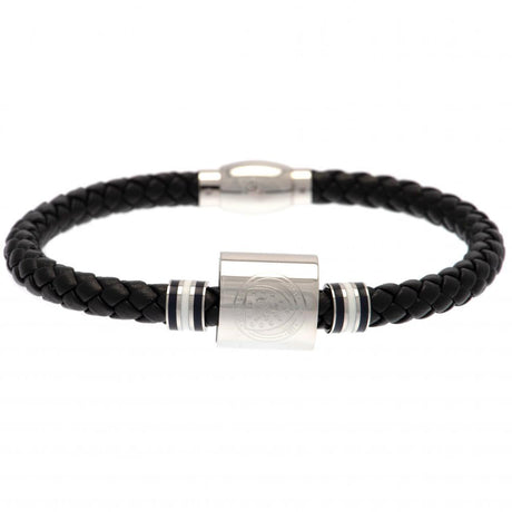 Scottish FA Colour Ring Leather Bracelet: 2 - Jewellery By Scotland