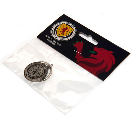 Scottish FA Antique Silver Crest Keyring: 3 - Keyrings By Scotland