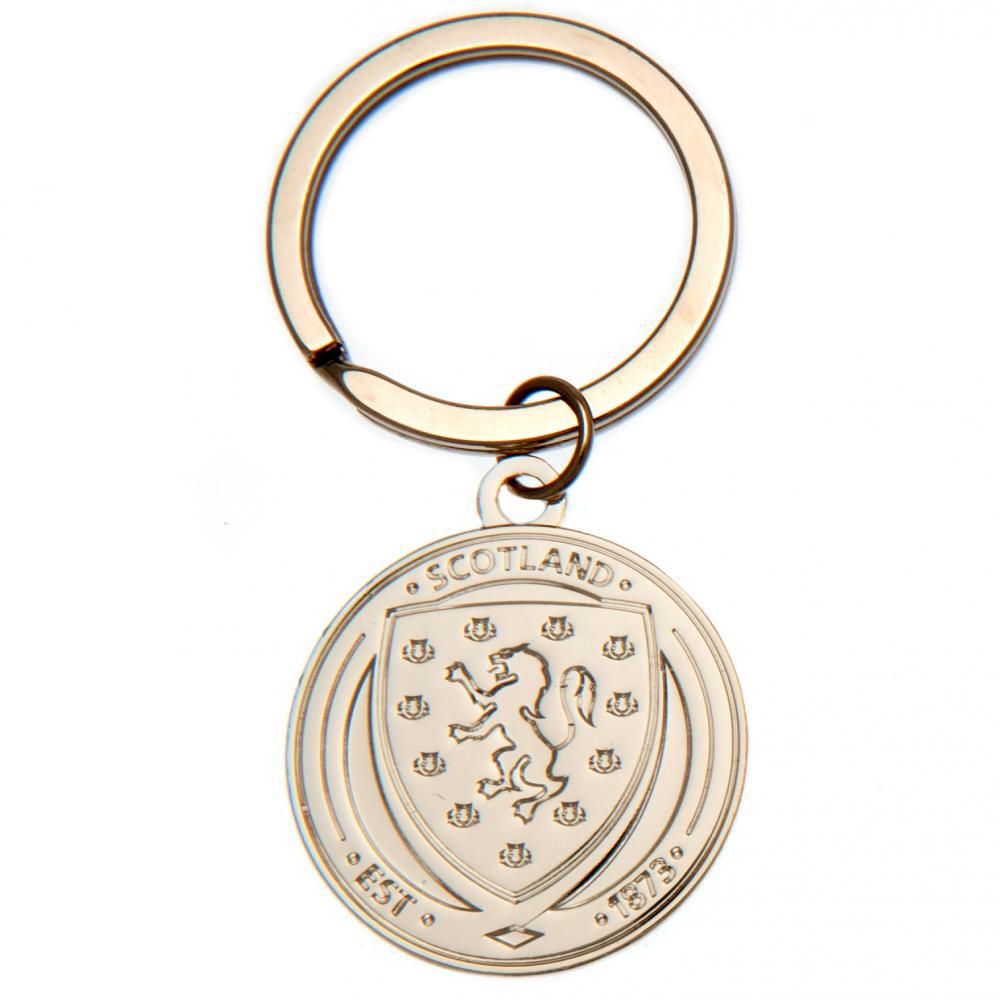 Scottish FA Silver Plated Crest Keyring - Shop Keyrings At Gift Moments - 1