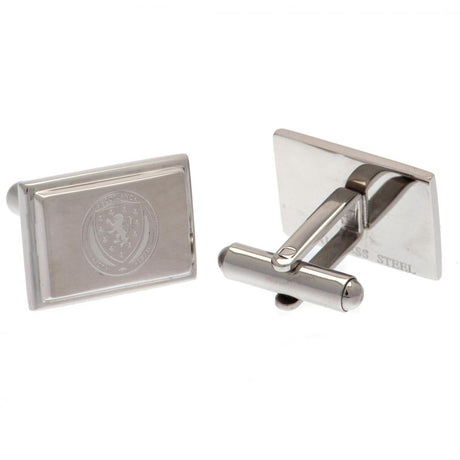 Scottish FA Stainless Steel Cufflinks: 2 - Cufflinks & Tie Slides By Scotland