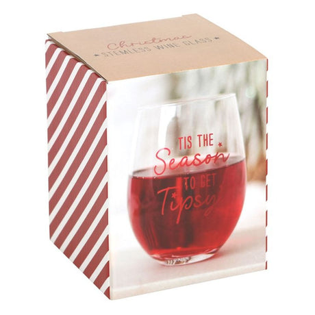 Season to Get Tipsy Stemless Glass: 4 - Glassware By Gift Moments