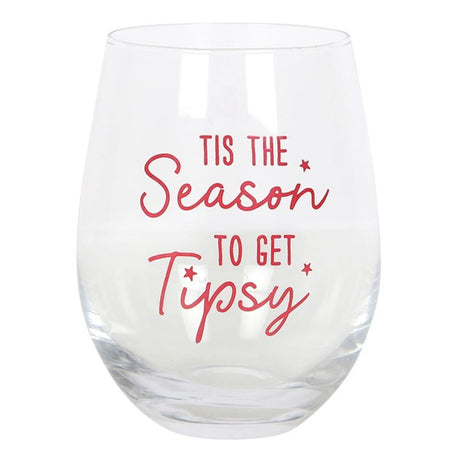 Season to Get Tipsy Stemless Glass: 2 - Glassware By Gift Moments