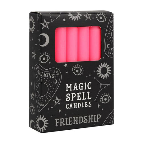Set of 12 Pink ’Friendship’ Spell Candles: 1 - Candles By Gift Moments