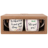 Set of 2 She Said Yes Mugs: 2 - Mugs By Gift Moments