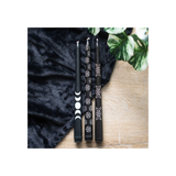 Set of 3 Black Magic Mystical Taper Candles: 5 - Candles By Gift Moments