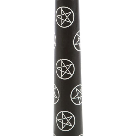 Set of 3 Black Magic Pentagram Taper Candles: 4 - Candles By Gift Moments