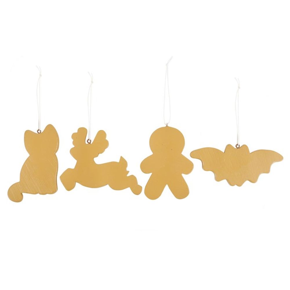 Creepy Skeleton Cookie Ornaments Set of 4: 3 - Christmas Decorations By Gift Moments