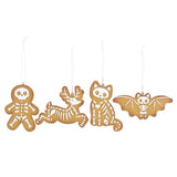 Creepy Skeleton Cookie Ornaments Set of 4: 2 - Christmas Decorations By Gift Moments