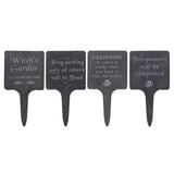 Set of 4 Slate Gothic Garden Signs: 1 - By Gift Moments