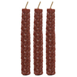 Set of 6 Brown Beeswax Spell Candles: 5 - Candles By Gift Moments