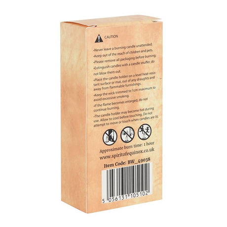 Set of 6 Brown Beeswax Spell Candles: 4 - Candles By Gift Moments