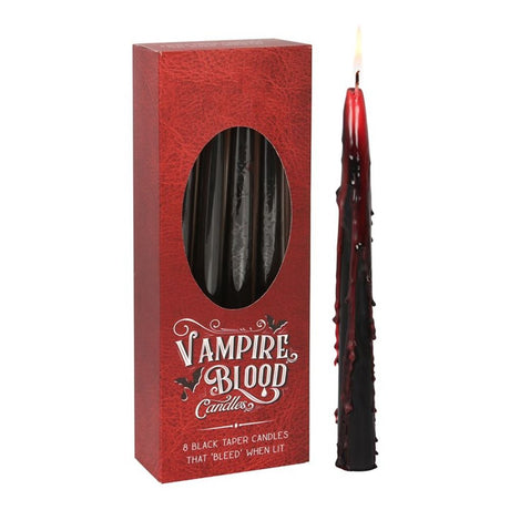Set of 8 Vampire Blood Taper Candles: 1 - Candles By Gift Moments