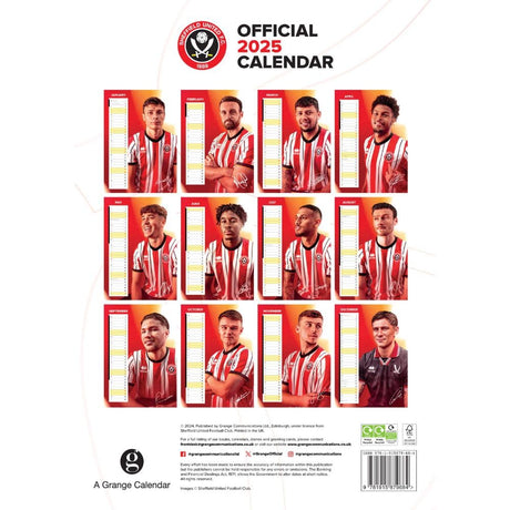Sheffield United FC A3 Calendar 2025: 4 - Calendars & Planners By Sheffield Wednesday