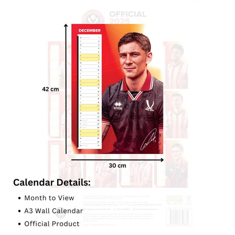 Sheffield United FC A3 Calendar 2025: 5 - Calendars & Planners By Sheffield Wednesday