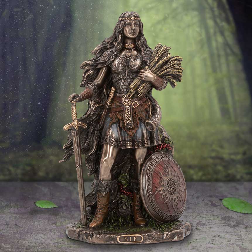 Sif Goddess of Earth and Family Bronze Figurine 22cm: 1 - Figures & Collectables By Gift Moments