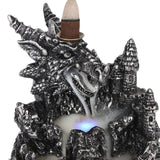 Silver Dragon Backflow Incense Burner With Light: 4 - Incense Holders By Gift Moments