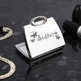 Sister Handbag Compact Mirror with Butterfly Design: 1 - Compact Mirrors By Gift Moments