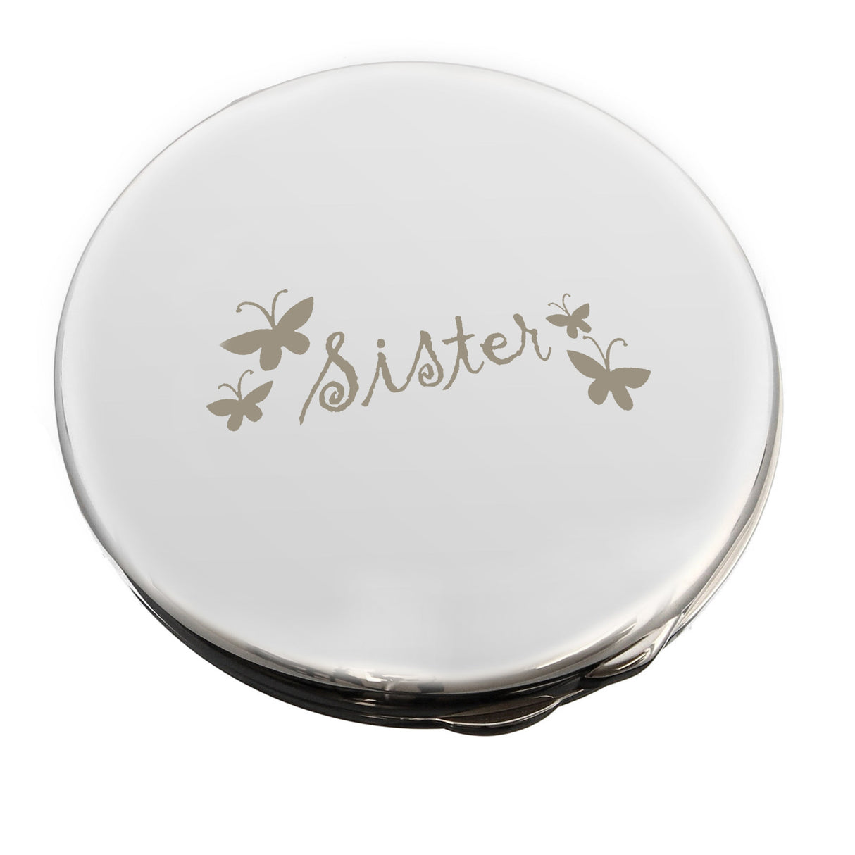 Sister Round Compact Mirror: 2 - Compact Mirrors By Gift Moments