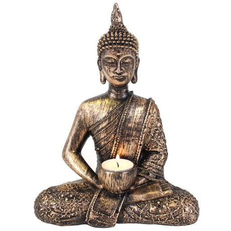 Sitting Thai Buddha Tealight Holder: 1 - By Gift Moments