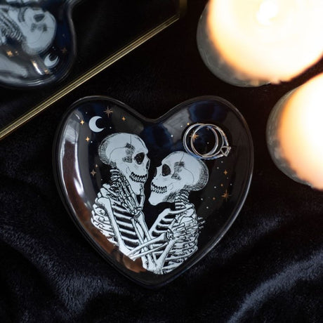 Skeleton Couple Heart Trinket Dish: 1 - By Gift Moments