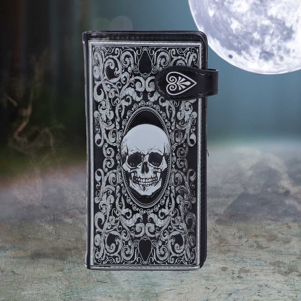 Skull Tarot Card Purse Embossed Wallet: 1 - Purses By Gift Moments