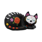Sleepy Sugar Figurine Mexican Day of the Dead Sugar Skull Cat Ornament: 2 - Figurines Medium (15-29cm) By Gift Moments
