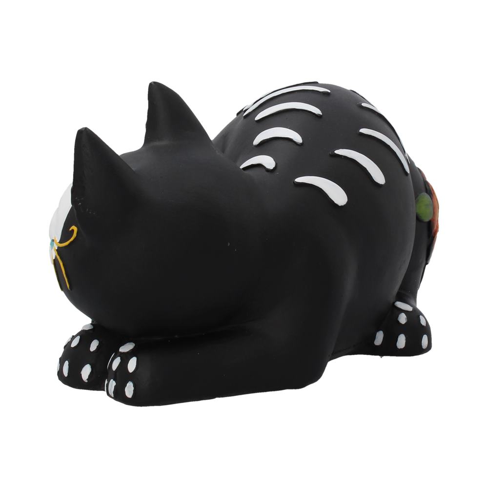 Sleepy Sugar Figurine Mexican Day of the Dead Sugar Skull Cat Ornament: 4 - Figurines Medium (15-29cm) By Gift Moments