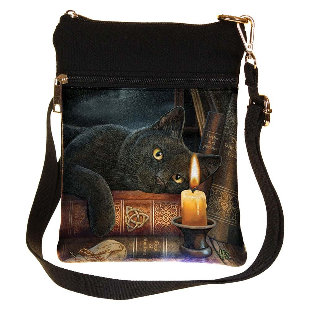 Small The Witching Hour Fantasy Witch Cat Shoulder Bag by Lisa Parker: 2 - Bags By Lisa Parker
