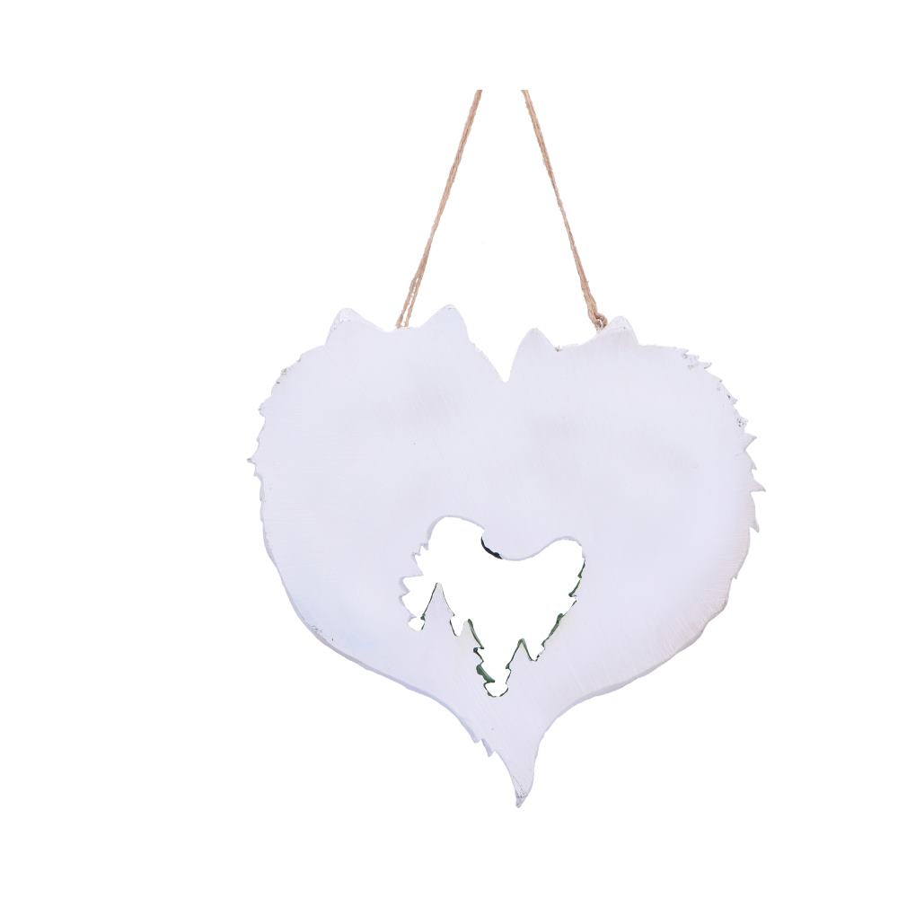 Snow in Love Wolf Lovers Hanging Ornament 20cm: 4 - Wall Hanging Sculptures By NN Designs