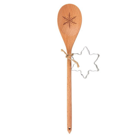 Snowflake Cookie Cutter & Wooden Spoon Set: 1 - By Gift Moments