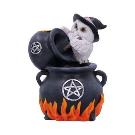 Snowy Brew Owl Backflow Incense Burner 17cm: 2 - Incense Holders By Gift Moments
