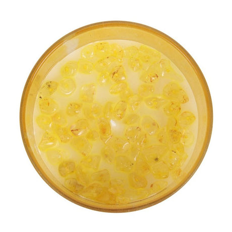 Solar Plexus Chakra Lemon Crystal Chip Candle: 2 - Candles By Gift Moments