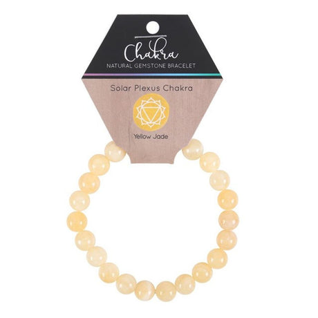 Solar Plexus Chakra Yellow Jade Gemstone Bracelet: 2 - Bracelets By Gift Moments