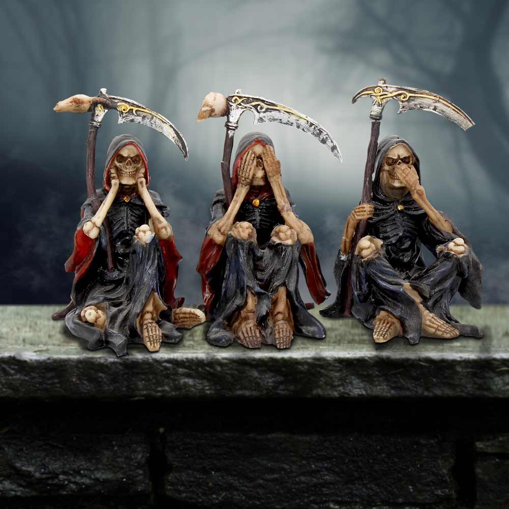 Something Wicked Three Wise Reaper Figurines: 1 - Figurines Small (Under 15cm) By NN Designs