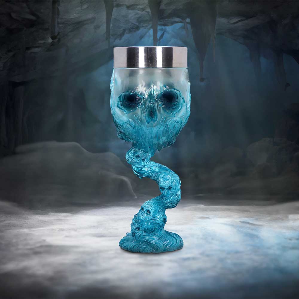 Soul Spirit Clear Blue Skull Goblet: 1 - Goblets & Chalices By NN Designs
