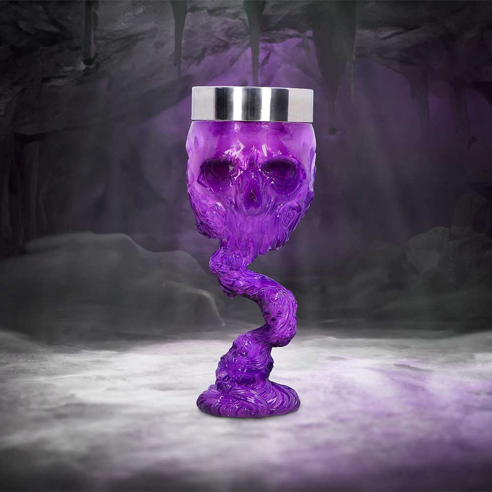 Soul Spirit Clear Purple Skull Goblet: 1 - Goblets & Chalices By NN Designs