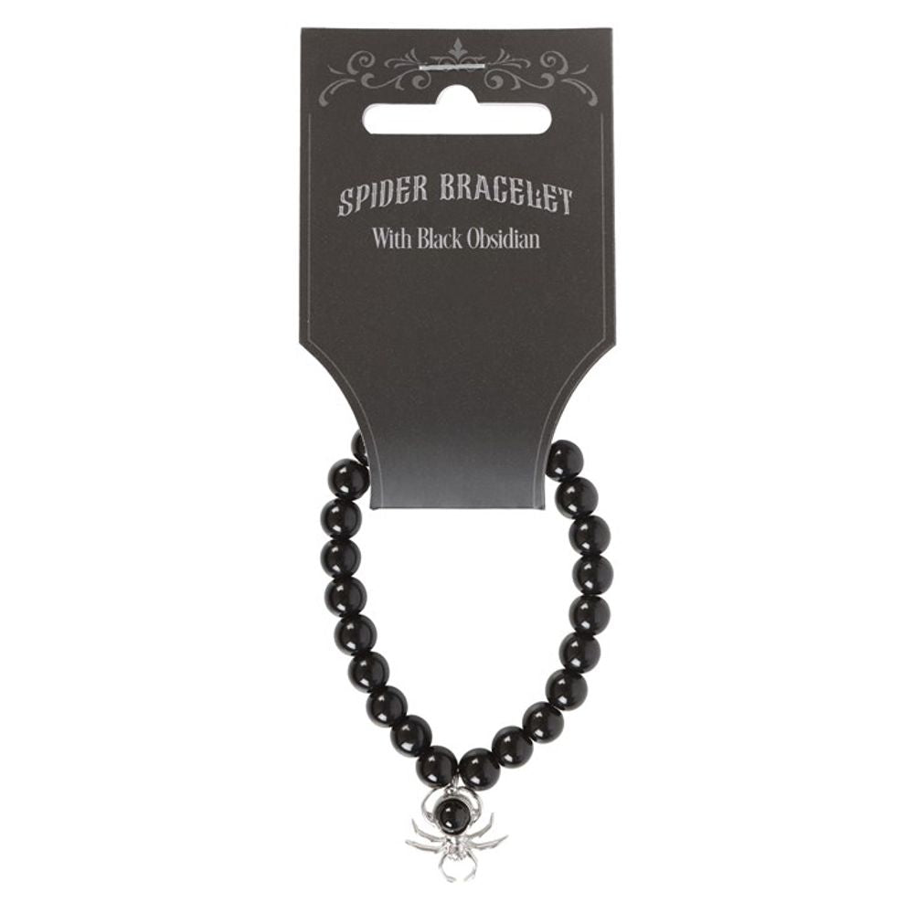 Spider Black Obsidian Beaded Bracelet: 2 - Bracelets By Gift Moments