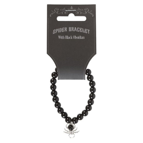 Spider Black Obsidian Beaded Bracelet: 2 - Bracelets By Gift Moments