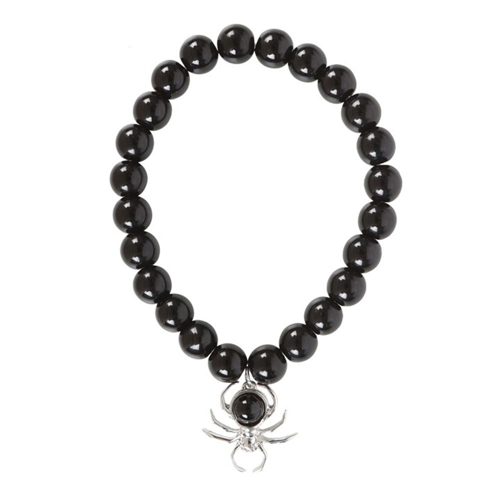 Spider Black Obsidian Beaded Bracelet: 3 - Bracelets By Gift Moments