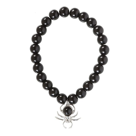 Spider Black Obsidian Beaded Bracelet: 3 - Bracelets By Gift Moments