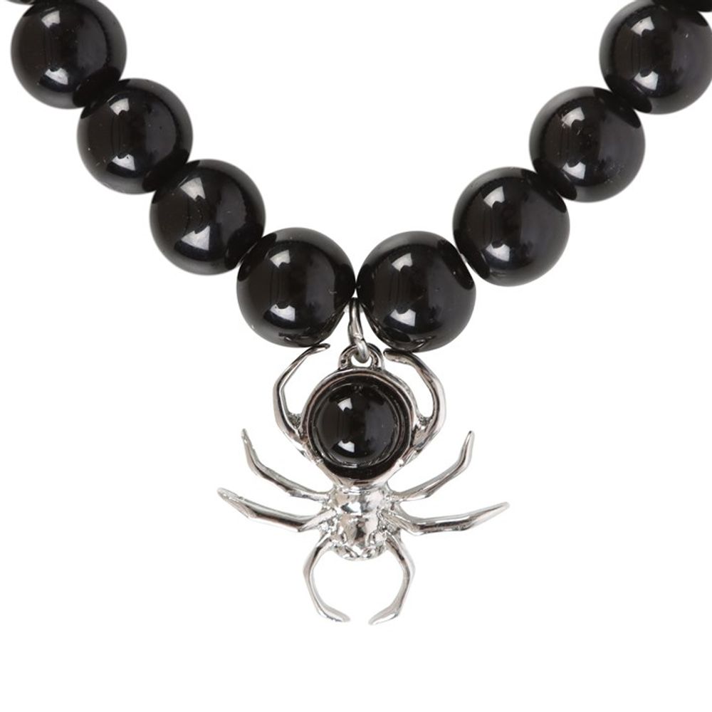 Spider Black Obsidian Beaded Bracelet: 4 - Bracelets By Gift Moments