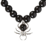 Spider Black Obsidian Beaded Bracelet: 4 - Bracelets By Gift Moments