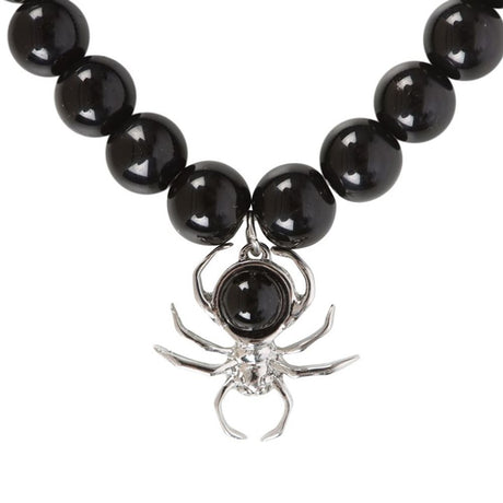 Spider Black Obsidian Beaded Bracelet: 4 - Bracelets By Gift Moments