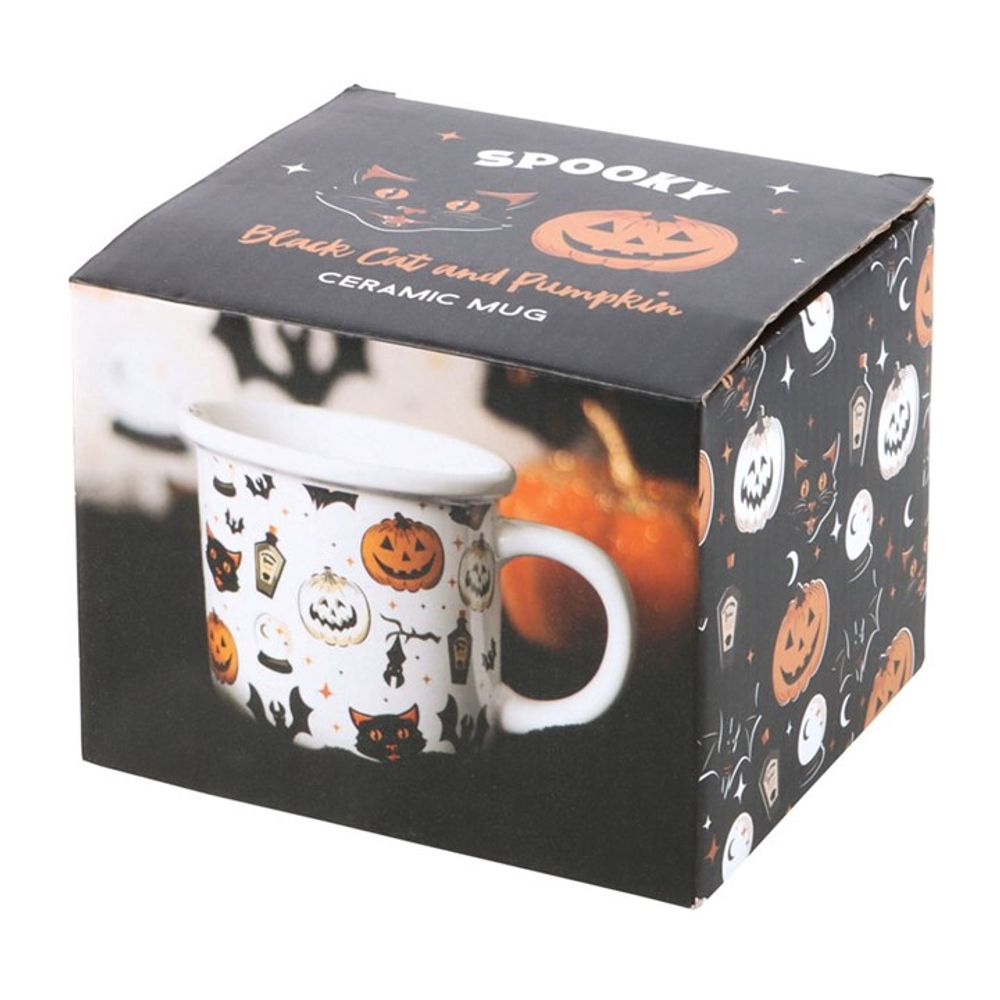 Halloween Black Cat and Pumpkin Mug: 5 - Mugs By Gift Moments