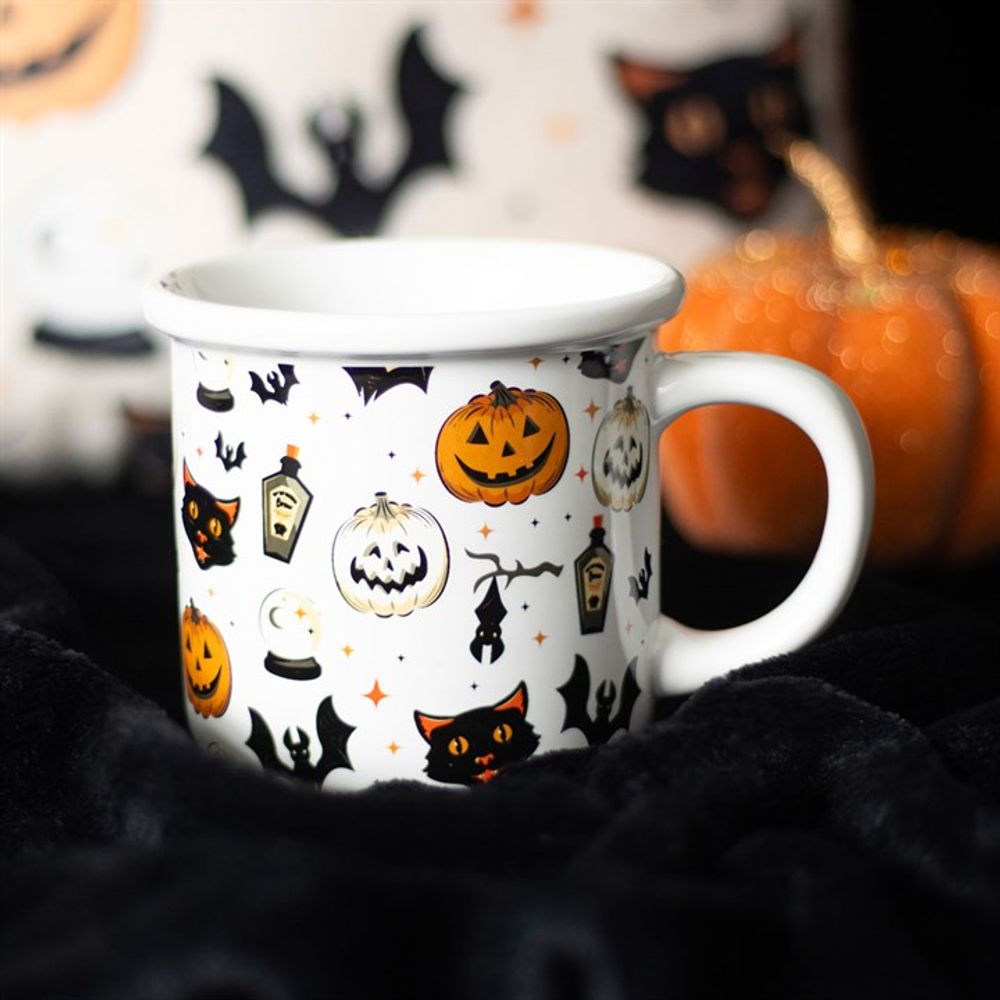 Halloween Black Cat and Pumpkin Mug: 1 - Mugs By Gift Moments