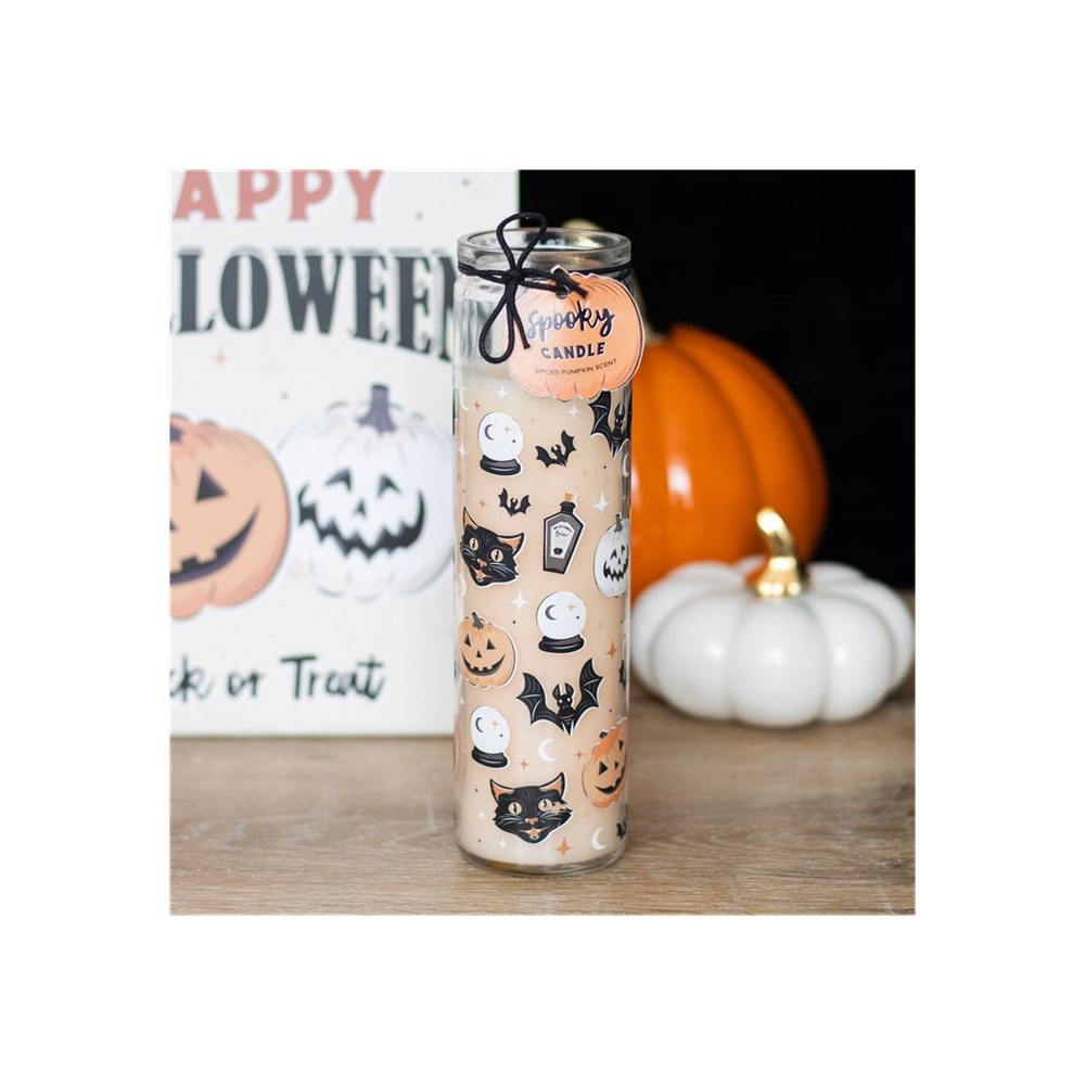 Spooky Spiced Pumpkin Tube Candle: 4 - Candles By Gift Moments